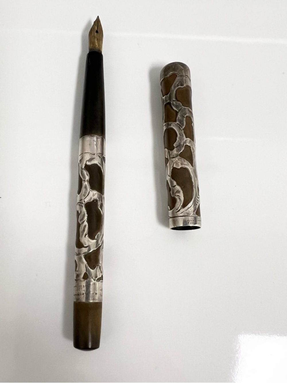 Vintage Waterman’s Ideal Fine Silver  Fountain Pen 1890-1900/May 24,1898